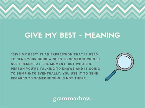 send my best wishes meaning|Give My Best .